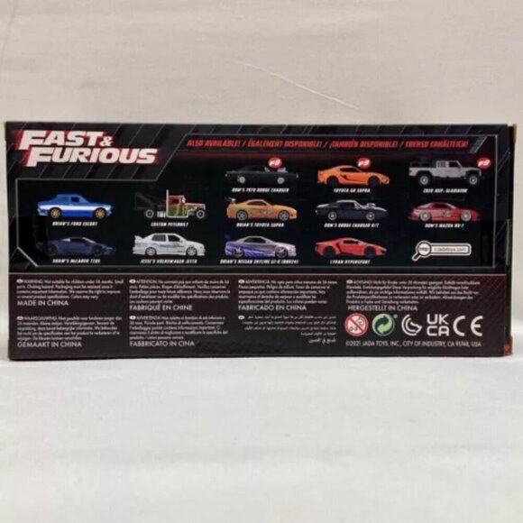 Jada Fast & Furious Brian's Toyota Supra Orange 1:24 Die-cast Model Car NIP - Picture 14 of 16